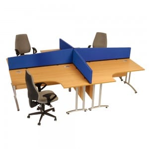 Desk Screens from Panel Warehouse help create privacy in the work place and help to reduce distractions