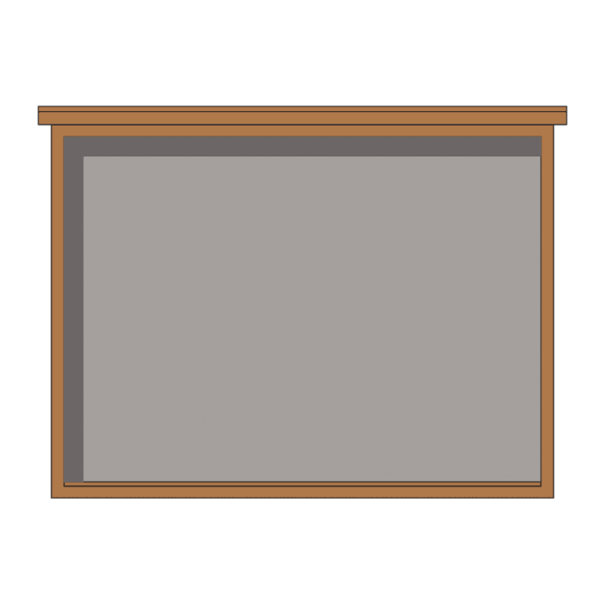 1 Bay, 8 x A4 Unglazed External Oak Noticeboard