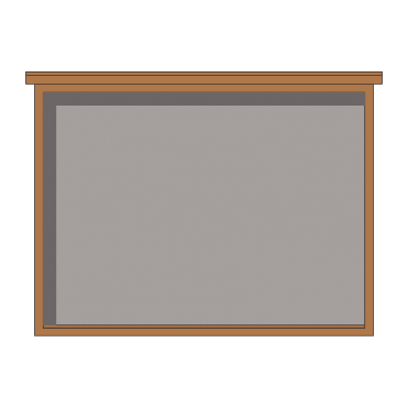 1 Bay, 8 x A4 Unglazed External Oak Noticeboard