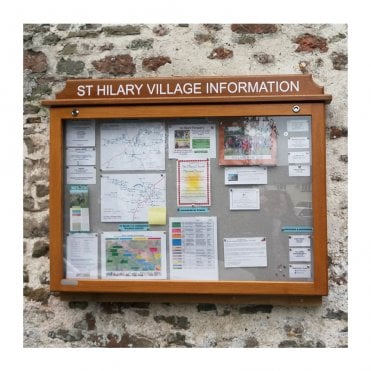 1 Bay, Glazed 10 x A4 External Oak Noticeboard