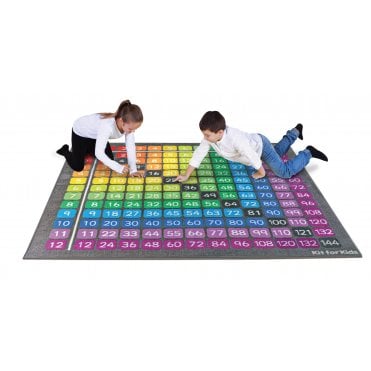 100 Square Multiplication Grid Carpet