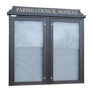 2 Bay, 6 x A4 Recycled Plastic Noticeboard Glazed