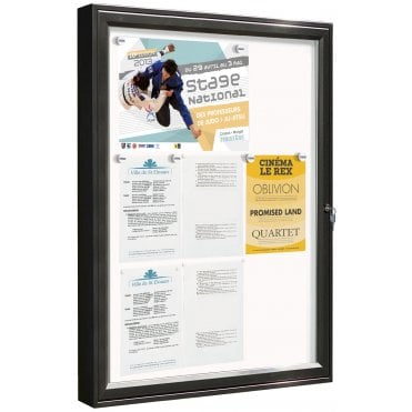 Classic Outdoor Aluminium Framed Noticeboard, 9 A4 
