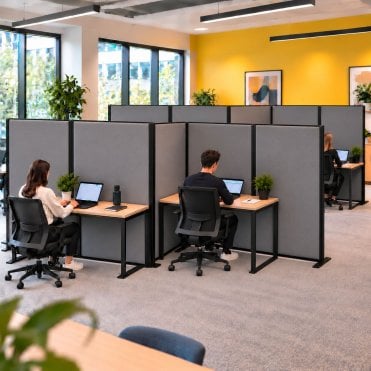 Contract Office Screen Bundle Size 1200mm w x 1800mm h Grey