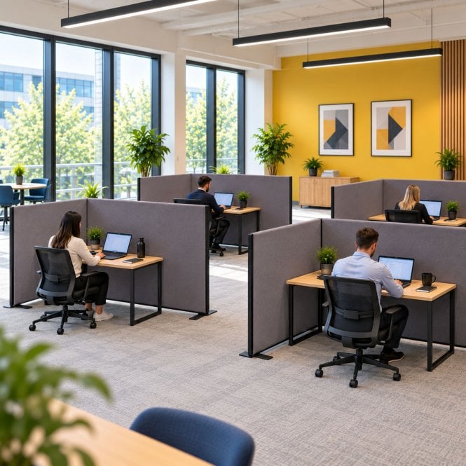Contract Office Screen Bundle Size 1500mm w x 1200mm h Grey