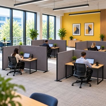 Contract Office Screen Bundle Size 1500mm w x 1200mm h Grey