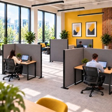 Contract Office Screen Bundle Size 1500mm w x 1500mm h Grey