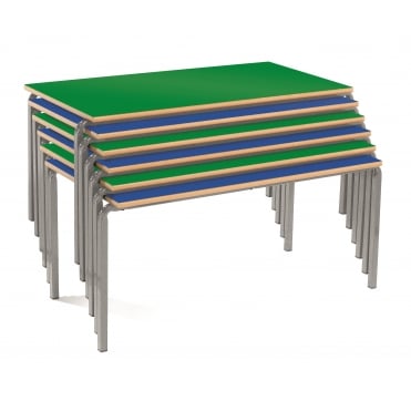 Crushed Bent Rectangular Classroom Table with PU Edge