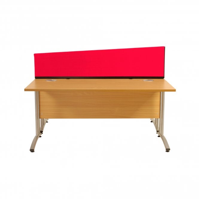 Desk Dividers, Angled 1500mm x 400mm x 300mm, Fiesta Fabric