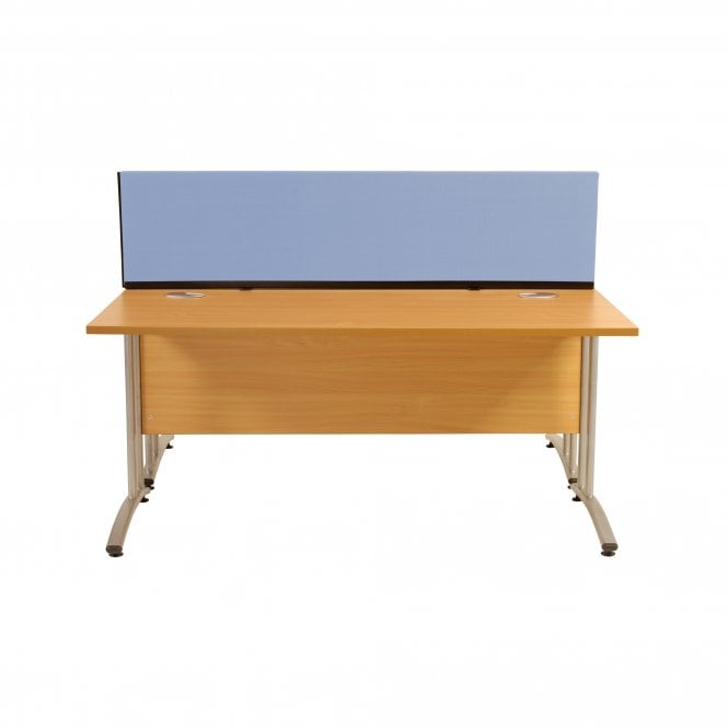 Desk Mounted Partition 1200mm w x 400mm x 400mm h, Woolmix Fabric