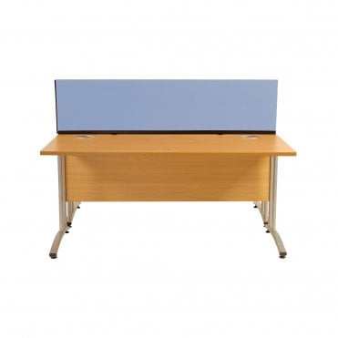 Desk Mounted Partition 1200mm w x 400mm x 400mm h, Woolmix Fabric