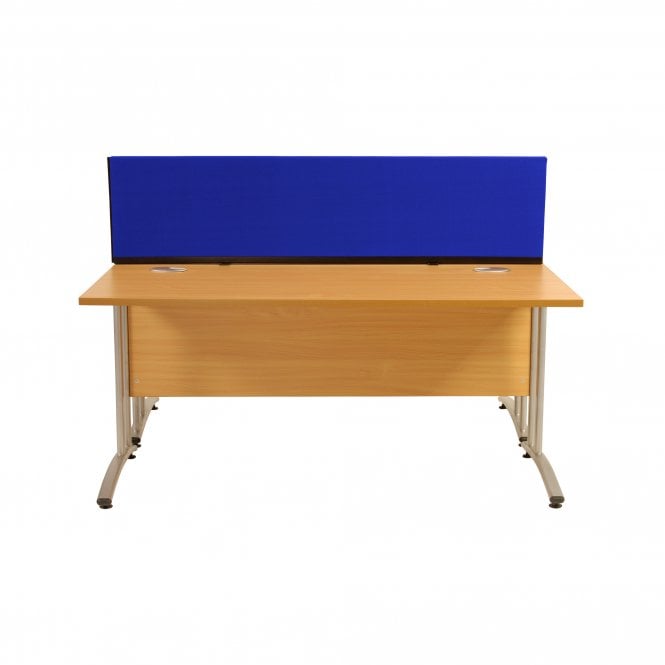Desk Mounted Partition 1600mm w x 400mm x 400mm h, Woolmix Fabric