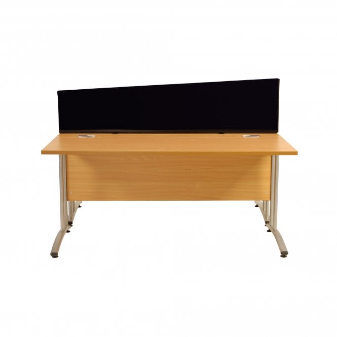 Desk Screen Dividers, Angled, 1500mm x 400mm x 300mm, Woolmix Fabric