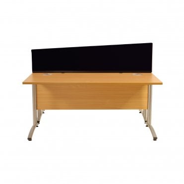 Desk Screen Dividers, Angled, 1500mm x 400mm x 300mm, Woolmix Fabric