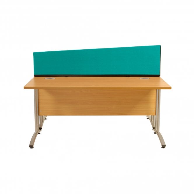 Desk Screen Dividers, Angled, 1600mm x 400mm x 300mm, Woolmix Fabric