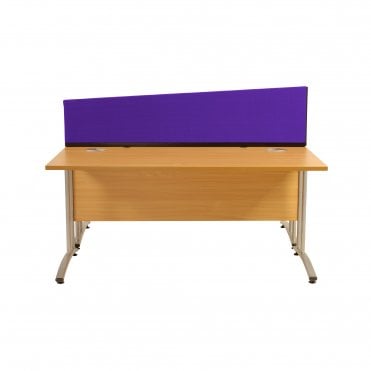 Desk Screen Dividers, Angled, 1800mm x 400mm x 300mm, Woolmix Fabric
