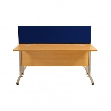 Desk Screen Dividers, Straight 1600mm x 400mm x 400mm, Fiesta Fabric