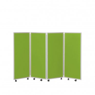 Easy Clean Mobile Concertina Room Divider 1200mm High