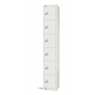 Elite White Lockers Six Door