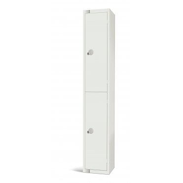 Elite White Lockers Two Door
