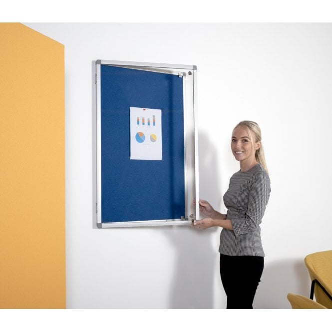 Fire Safe Aluminium Frame Tamperproof Notice Board Cara Fabric