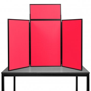 Folding Table Top Display Boards, Red 3 Panel Maxi From Panel Warehouse