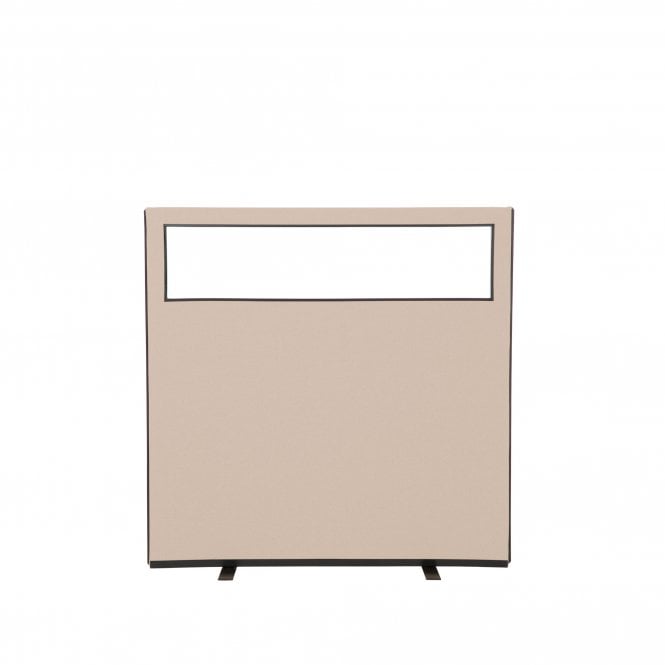 Glazed Office Partition 1200mm w x 1200mm h, woolmix fabric