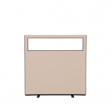 Glazed Office Partition 1200mm w x 1200mm h, woolmix fabric