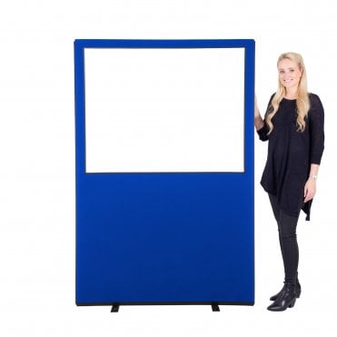 Glazed Office Partition 1200mm w x 1800mm h, nyloop fabric