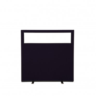 Glazed Office Screen 1200mm w x 1200mm h, woolmix fabric