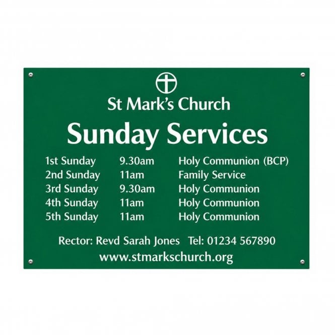 Hartwell Wall Mounted Sign Panel with Flat Top