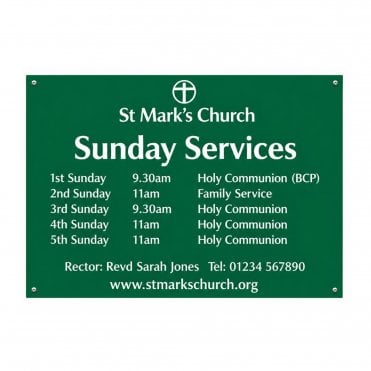 Hartwell Wall Mounted Sign Panel with Flat Top