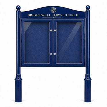 Kensington 2 Door, A1 Aluminium External Lockable Noticeboard 