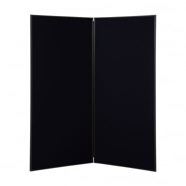 Large Folding School Display Boards,  2 Panel, Black Fabric