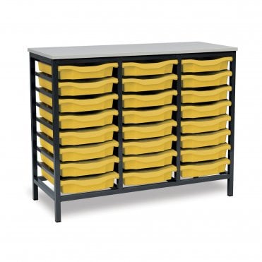 Metal Frame 24 Tray Storage Unit