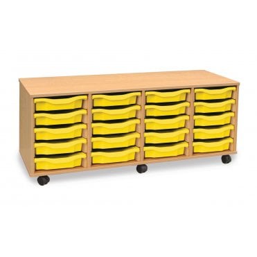 Mobile 20 Shallow Tray Storage Unit