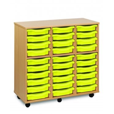 Mobile 30 Shallow Tray Storage Unit