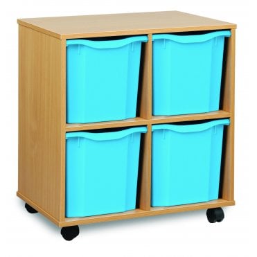 Mobile 4 Jumbo Tray Storage Unit