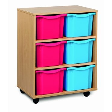 Mobile 6 Extra Deep Tray Storage Unit