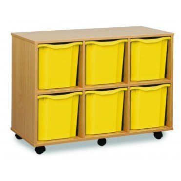 Mobile 6 Jumbo Tray Storage Unit