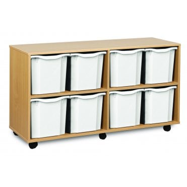Mobile 8 Jumbo Tray Storage Unit