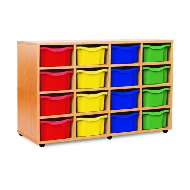 Mobile Combination Storage Unit  with 32 Shallow or 16 Deep Trays