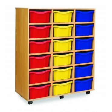 Mobile Combination Storage Unit with 36 Shallow or 18 Deep Trays