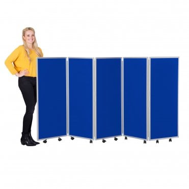 Mobile Concertina Screens 1200mm high Nyloop Fabric