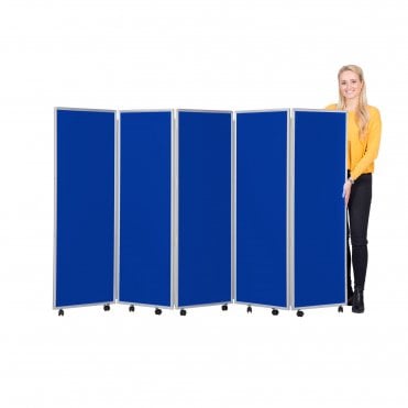 Mobile Concertina Screens 1500mm high Nyloop Fabric