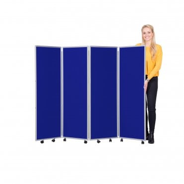 Mobile Concertina Screens 1500mm high Woolmix Fabric