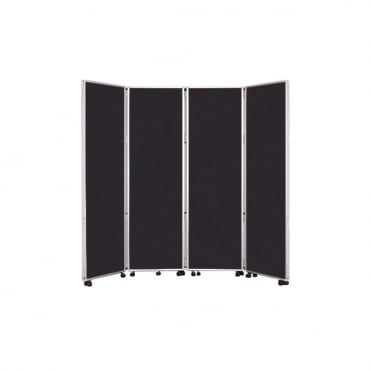 Mobile Folding Room Divider 1800mm high Nyloop Fabric