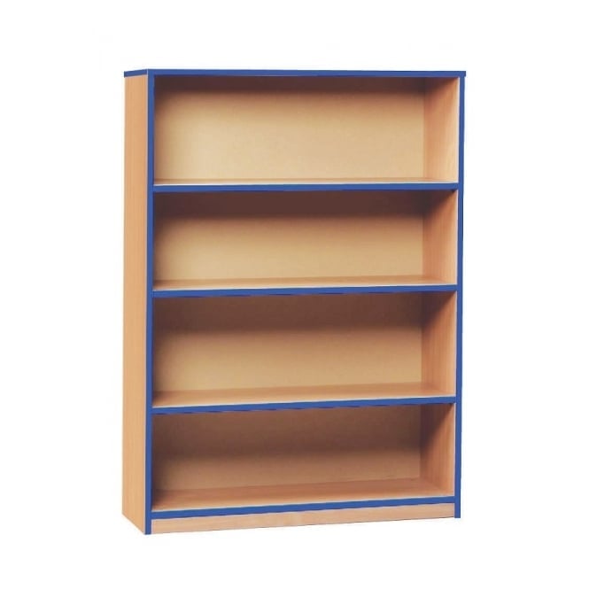 Monarch Coloured Edge Open Bookcase 1200mm High 