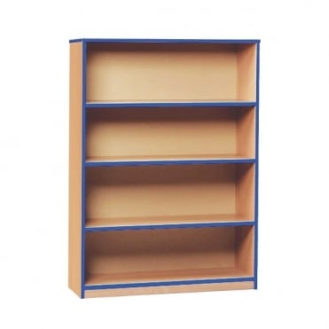 Monarch Coloured Edge Open Bookcase 1200mm High 