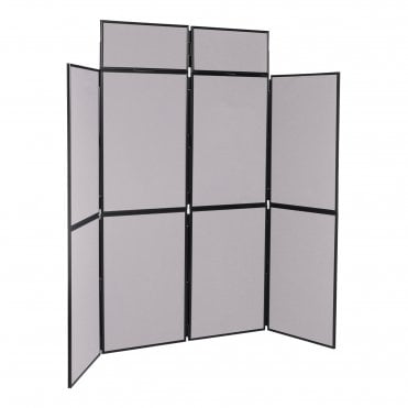 Portable Folding Display Boards, Grey 8 Panel From Panel Warehouse